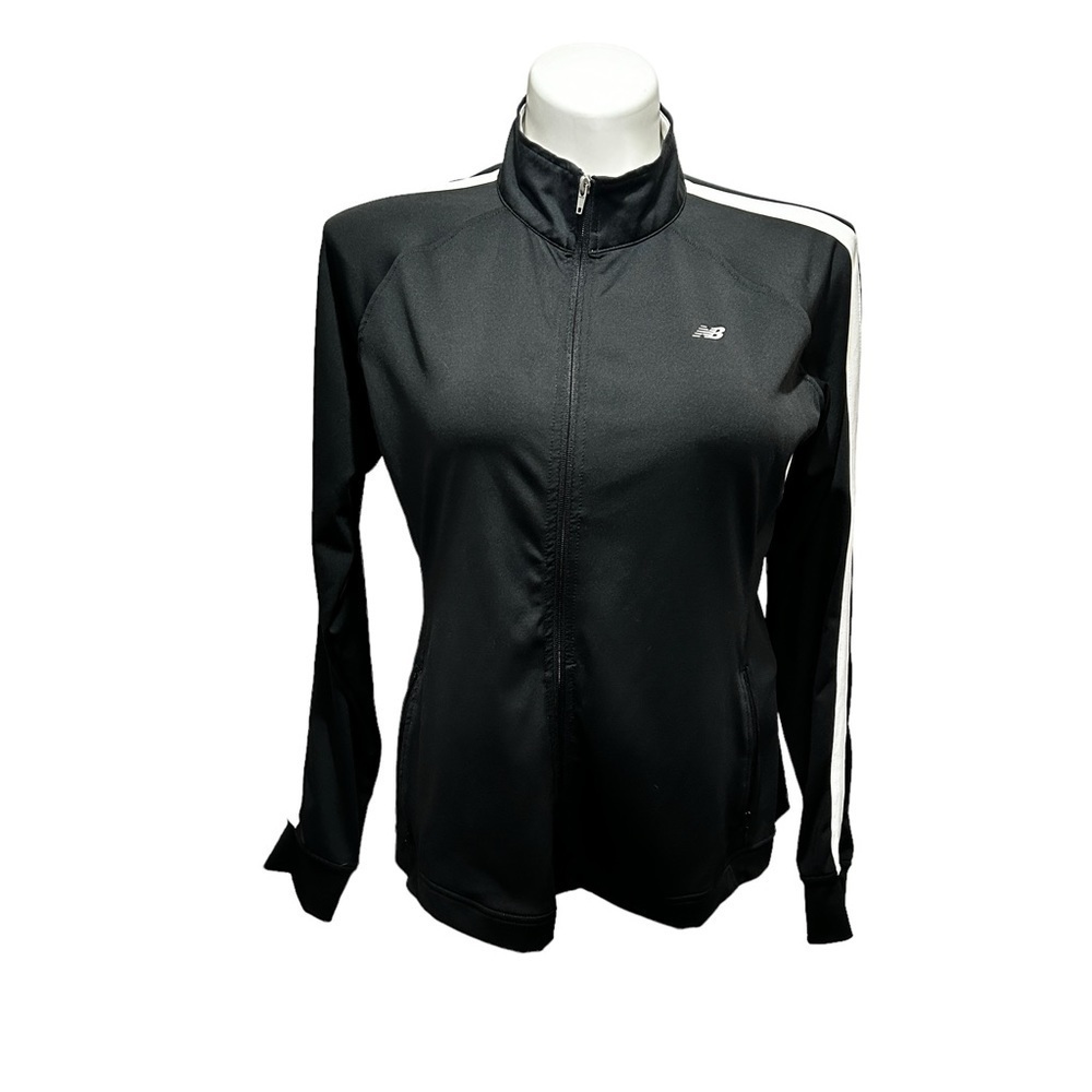 New Balance Track Jacket Womens XL Black Good Zip Up Fitness Running